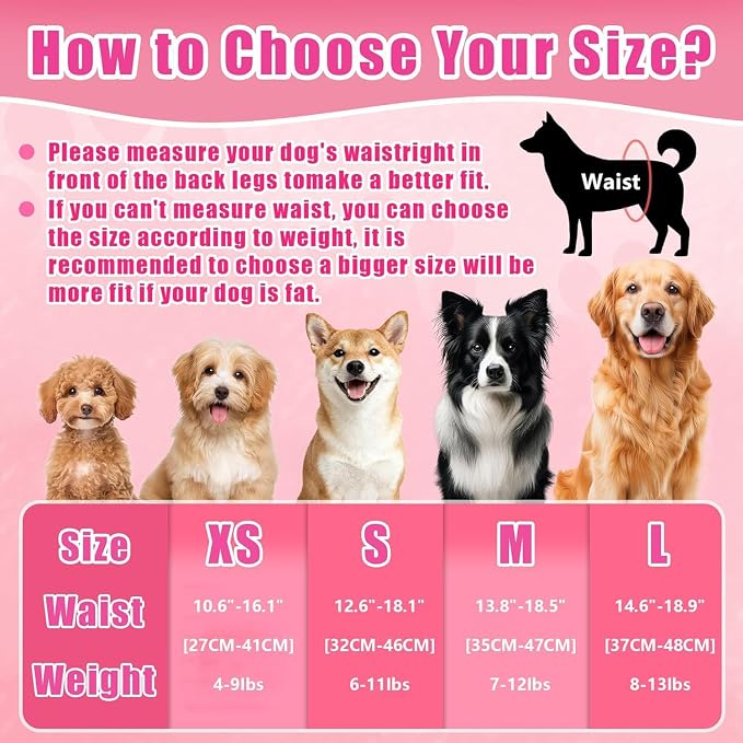Female Dog Diapers,Disposable Dog Diapers,100 Count,X-Small,Super Absorbent Leak-Proof Diapers for Dogs in Heat,Excitable Urination,or Incontinence