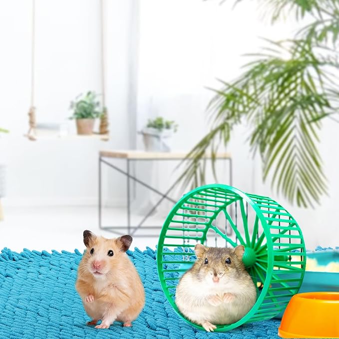WRINGKIT 6 Pack Guinea Pig Mats, 16 x 24 Inch Guinea Pig Cage Liner, Washable Fleece Bedding Pee Pads, Non-Slip Animal Sleeping Mat for Bunny, Rabbit, Hamster, 6 Colors