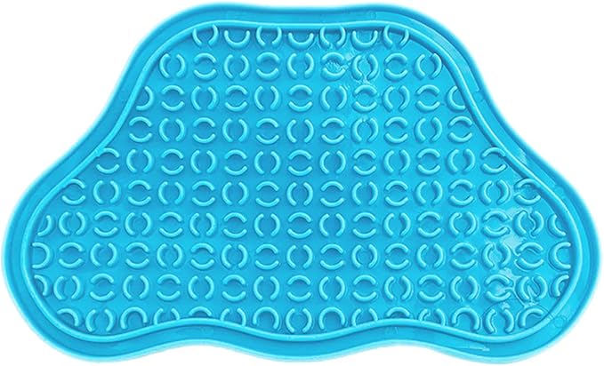 PetDreamHouse PAW 2-in-1 Slow Feeder Interactive Bowl and Removable Lick Mat Pad for Dogs, Puppies or Cats Plate Food Treats Controls Fast Eating Anti Bloating - Blue