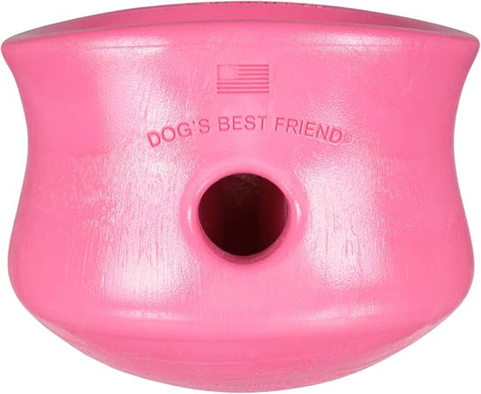 WEST PAW Zogoflex Toppl Interactive Treat Dispensing Puzzle Dog Toy for Mental Stimulation & Enrichment-Holds Kibble & Treats-Lickable, Freezable & Dishwasher Safe-Made in USA-XL-Geranium