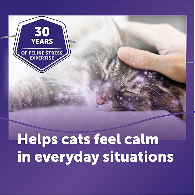 FELIWAY Optimum Cat Calming Diffuser Kit and 1 Pack Refill – Advanced Support to Help Reduce Urine Spraying, Scratching, Fighting and Hiding Due to Stress – All in One Cat Pheromone Plug in Diffuser