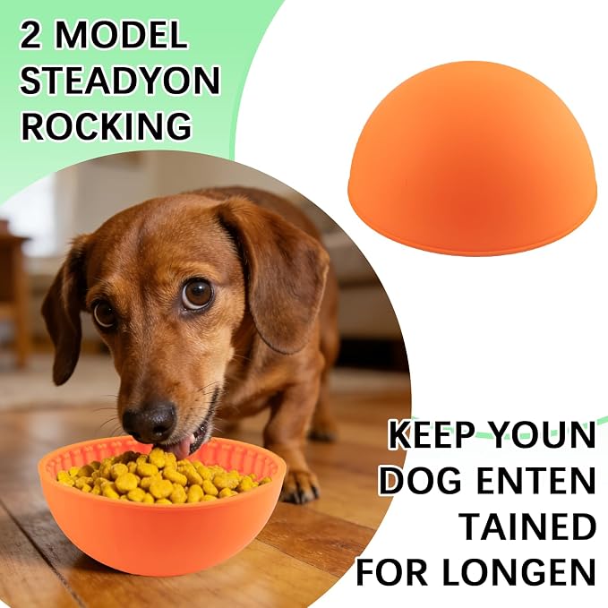 4 Pcs Dog Lick Bowl Wobble Silicone Dog Slow Feeder Bowl Lick Mat Interactive Toy Enrichment Feeder for Cat Pet Oral Health for Boredom Anxiety Relief, Calming, 4 Colors