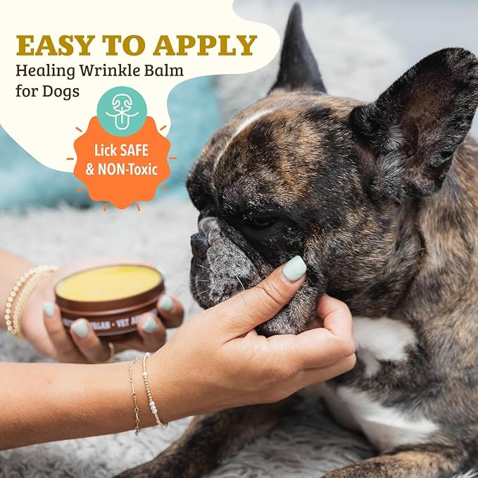 Natural Dog Company Wrinkle Balm Bundle, (1) 2 oz. Tin & (1) Travel Stick, Dog Dry Itchy Cream and Lotion, Moisturizes & Soothes Irritated Skin, Yeast Infection, Protects from Cracks & Wounds