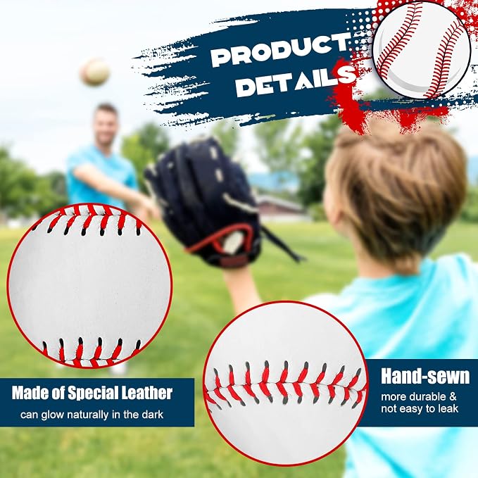 Chivao Glow in The Dark Baseball Light up Official Size Gifts for Boys and Girls, Kids, and Fans Baseball Accessories