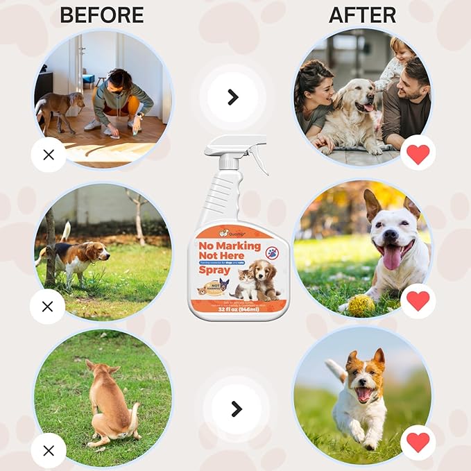 32oz Effective Solution for Training Dogs to Avoid Indoor Marking, Stop Dog Urinating in House with No More Peeing, Safe Don't Pee Here Dogs Marking Wrong