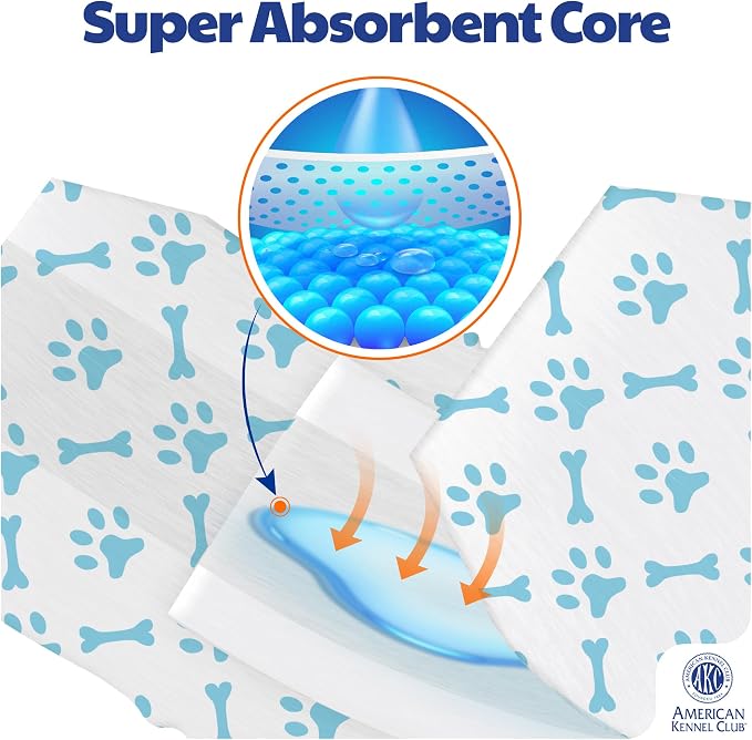 American Kennel Club Male Dog Wrap, Disposable Diapers with Wetness Indicator, Large, 50 Count