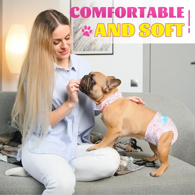 XPCARE 40 Count Disposable Female Dog Diapers, Super Absorbent, Leak Proof, Dog Diapers,Dog Period Diaper Female, for Incontinence, Estrus Female Dogs (Medium)