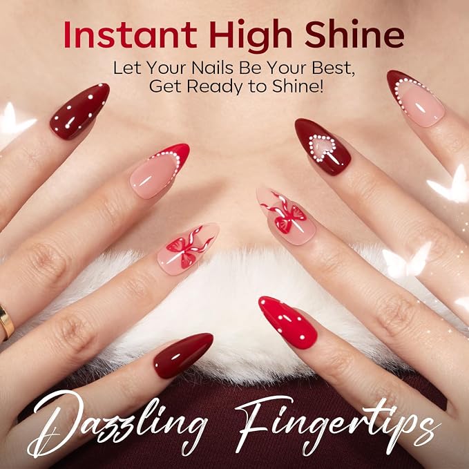modelones 12Pcs 15ML Red Gel Nail Polish Set, Same Bottle Same Bottle Burgundy Cherry Dark Red Cat Eye Glitter Color Changing Hema Free Gel Polish Kit with Magnet Soak Off Manicure Nail Art DIY