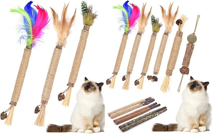 TINDTOP Silvervine Sticks for Cats, 3 Pack + 12 Pack