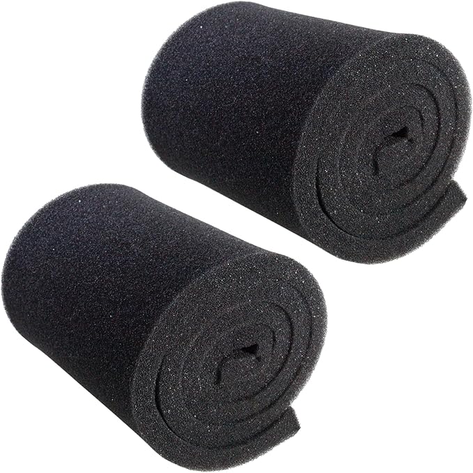 AQUANEAT Aquarium Bio Sponge Filter Media Pad Open Cell Foam Sheet Cut-to-Fit for Fish Tank Sump (72" x 12" x 1" （2 Packs）)