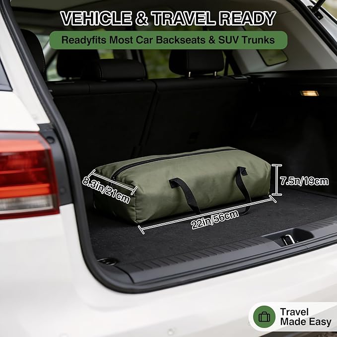 Veraste 30" L x 21" W x 21" H Collapsible Travel Dog Crate, Portable Soft Dog Kennel for Medium Dogs up to 45 lbs, 4-Door Foldable Travel Crate with Durable Mesh & Storage Bag, Green