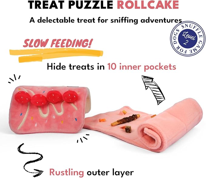 CHEWFFON Enrichment Puzzle Toys, Interactive Dog Toys for Boredom & Stimulation, Slow Feeding Crinkle Gifts, Hide & Seek Snuffle Toys for Small, Medium & Large Dogs
