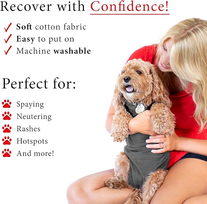 BellyGuard Dog Surgery Recovery Suit, Post-Op Dog Recovery Suit for Female Spay & Male Neuter, Comfy Onesie for Pets, Surgical Body Cover for Canine Healing Support