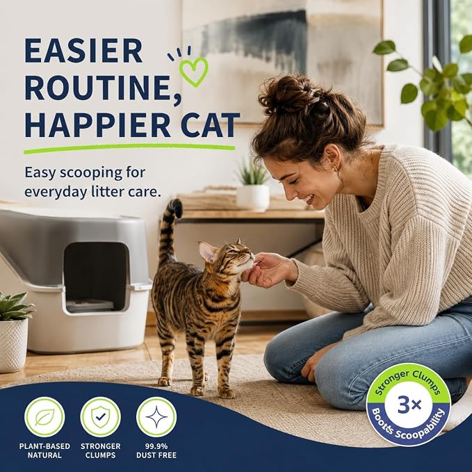OPET Tapioca Cat Litter Pellets,Quick Clumping Kitty Litter,Dust Free Low Tracking,Superior Odor Control,Natural Plant-Based Cassava,Flushable Pet Litter for Multi-Cat,Kittens,16 lb
