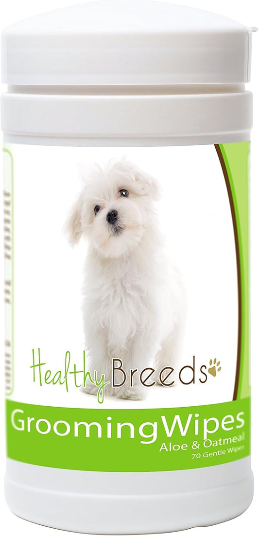 Healthy Breeds Maltese Grooming Wipes 70 Count