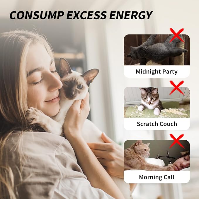 uahpet Natural Feather Cat Toys for Indoor Cats Retractable Cat Wand 60inch Safe Hunting Distance Interactive Toys for Kittens with 8Pcs Different Senses Replacement Teasers