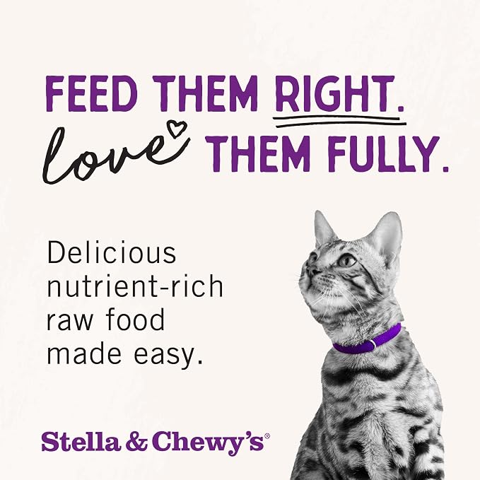 Stella & Chewy's Freeze-Dried Raw Cat Dinner Morsels - Premium Chicken Recipe with 98% Cage-Free Meat & Organs - Natural Grain-Free Cat & Kitten Food - Made in USA - 8 oz