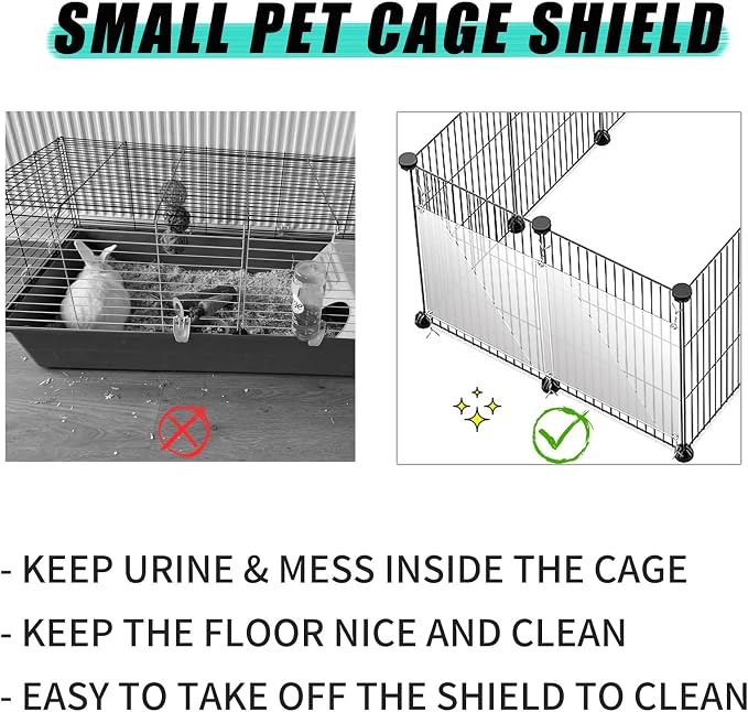 Oncpcare Waterproof Pet Playpen Mat 59”x39“, 6 Pack Pet Cage Liner Protection Rabbit Cage Urine Guard