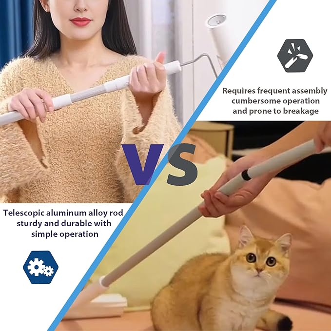 Extra Sticky Large Surface Lint Roller,6.3'' Giant Lint Roller for Pet Hair,5 Rolls 450 Sheets,Long Handle Lint Remover,Easily Remove Carpets, Clothes, Couch and Curtains Dust Cat and Dog Hair Removal