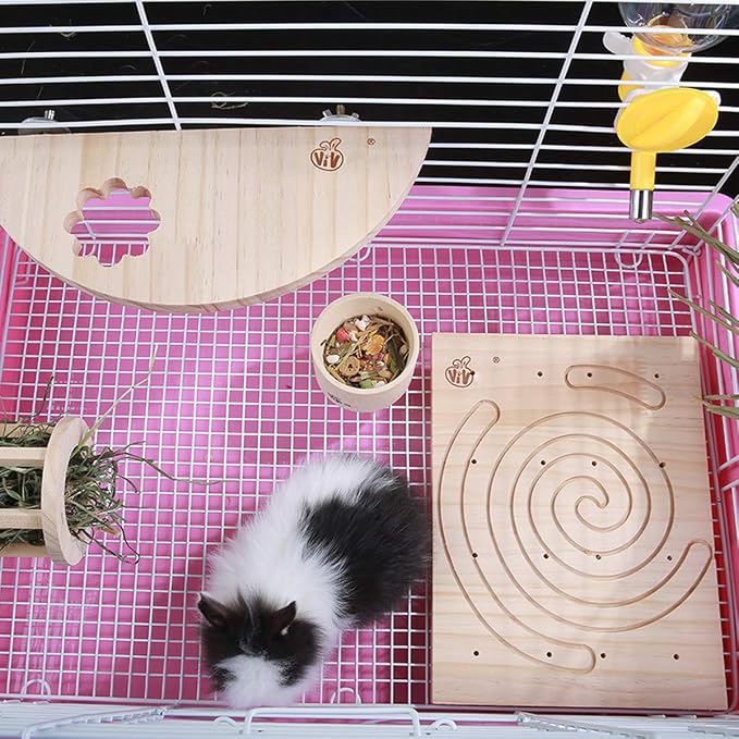 Litewoo Rabbit Scratching Board Molar Chew Toy Cage Mat Board for Rabbit Chinchilla Ferrets Guinea Pig Squirrel Hamster...
