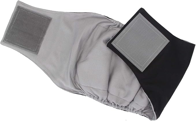 Teamoy 3 Pack Male Dog Diaper Wrap with Gray Lining, Washable Puppy Belly Bands, Super-Absorbent and Comfortable(L1,16-20" Waist)