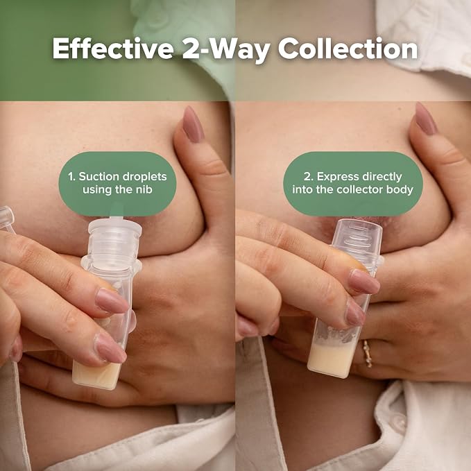 haakaa Silicone Colostrum Collector (0.2oz./6ml,6pcs) Pack - Collect, Store & Feed Colostrum Ready-to-Use Pack, Reusable Colostrum Syringes Set for Liquid Gold, Include Cloth Wipe and Storage Case