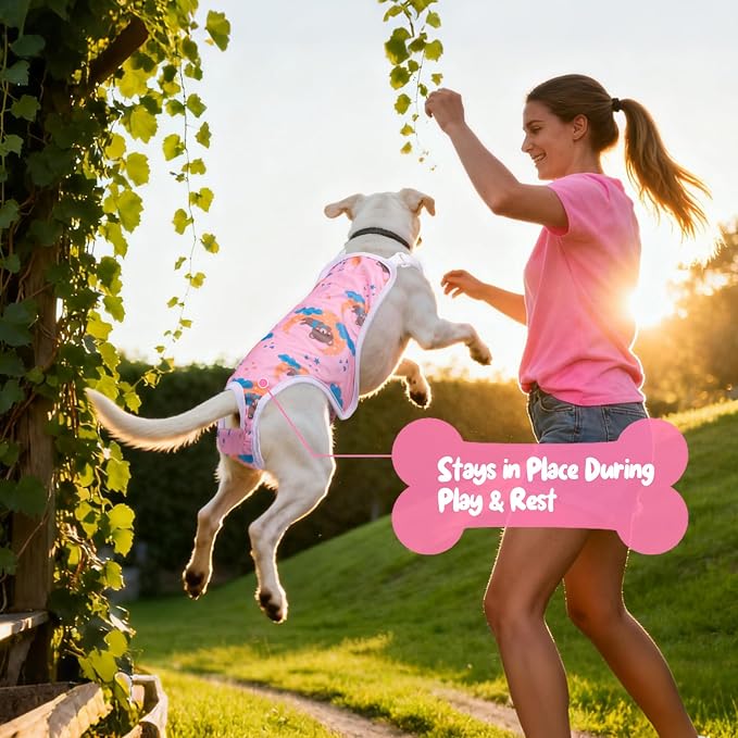 3 Pack Washable Female Dog Diapers with Adjustable Suspender, Reusable Sanitary Panties for Dogs in Heat, Leak-Proof Design for Small Dogs