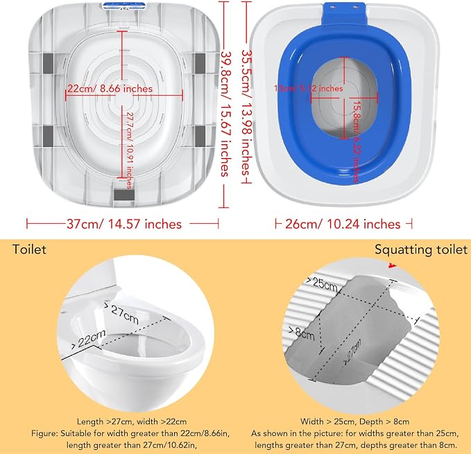 Upgraded Cat Toilet Trainer Kit, Universal Reusable Cat Potty Toilet Training Kit, Removable Cat Toilet Training Kit, Toilet Litter Box Trainer for Home Pet Care (Blue)