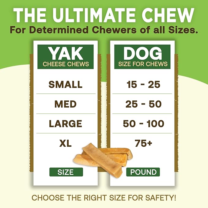 EcoKind Yak Cheese Himalayan Dog Chews, Yak Chews for Large Dogs, Long Lasting Bone for Aggressive Chewers, Only 3 Ingredients, Natural High Protein Treats, No Additives, Lactose Free, Large - 1 Chew