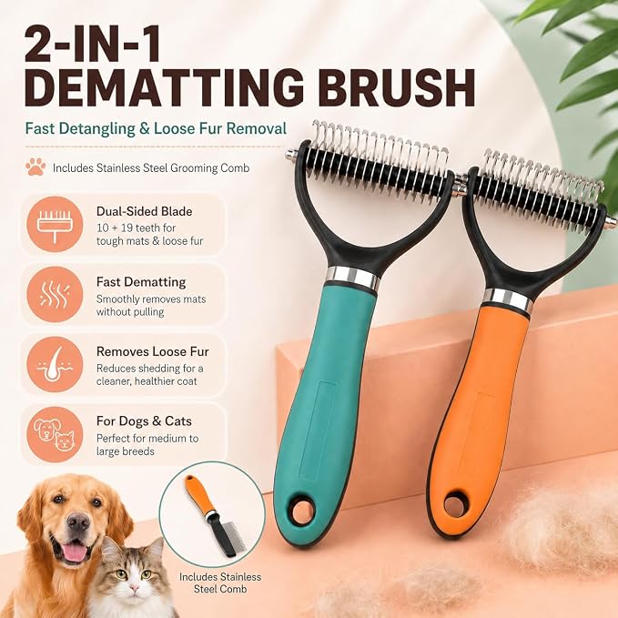 Dog Brush(Orange Suit)