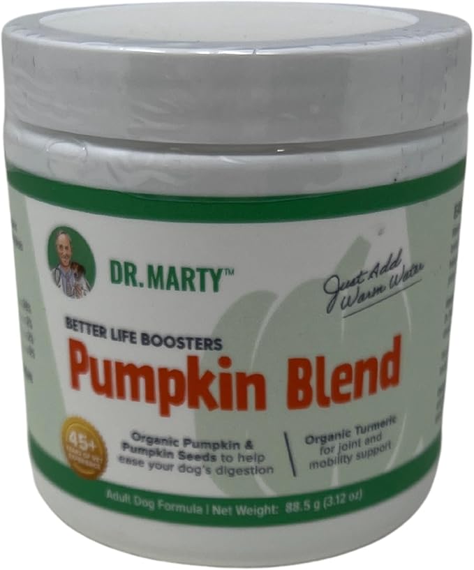 Dr. Marty Better Life Boosters Pumpkin Blend Dog 3.17 oz Jar