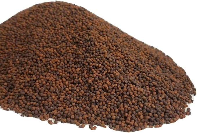 0.5-0.8mm Premium Mix of California Blackworm & Intense Red Coloring Floating Pellets All Cichlids, Tropical Fish and All Koi & Pond Fish- 1/2-lb