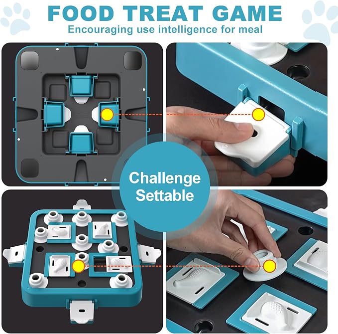 Aluckmao Large Dog Puzzle Toy, Adjustable Levels, Beginner to Advanced | Food Treat Game, Brain Stimulation, Mental Enrichment, Green