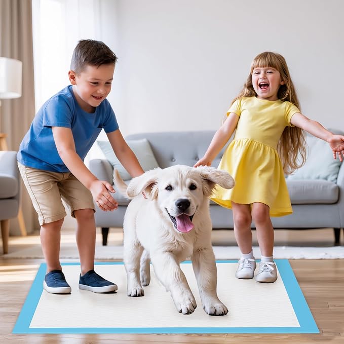 JollyMate Dog Pee Pads Extra Large 36"x36", 30 Pack 3X-Large Super Absorbent Pet Training Pads with Adhesive Tabs, 6 Layers Thick Leak-Proof Potty Pads for Dogs and Puppies