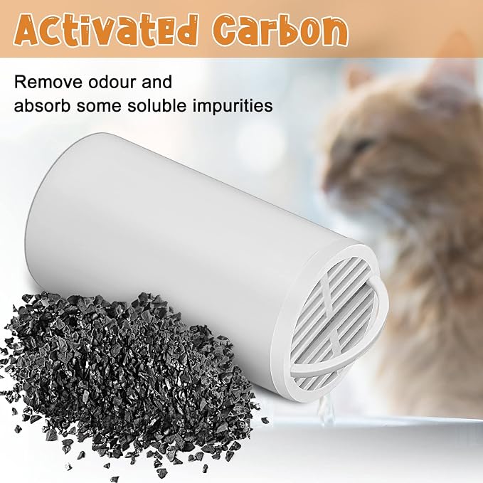 Sweetude 36 Pack Pet Charcoal Filters Pet Fountain Filter Replacement Charcoal Water Filter Compatible with Drinkwell 360 and Drinkwell 360 Stainless Steel Multi Fountain for Dog Cat