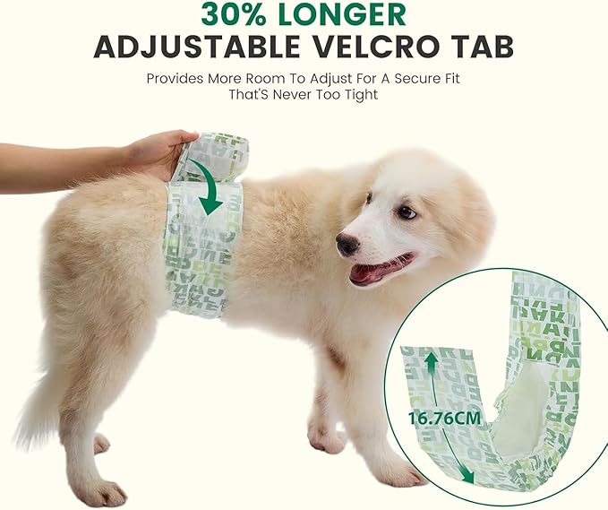 Gardner Pet Male Dog Diapers Disposable 50 Ct, Male Dog Wraps with Wetness Indicator & Flashdry Gel Technology, Dog Diapers Male for Puppy Training, Marking, Incontinence, Travel - Small