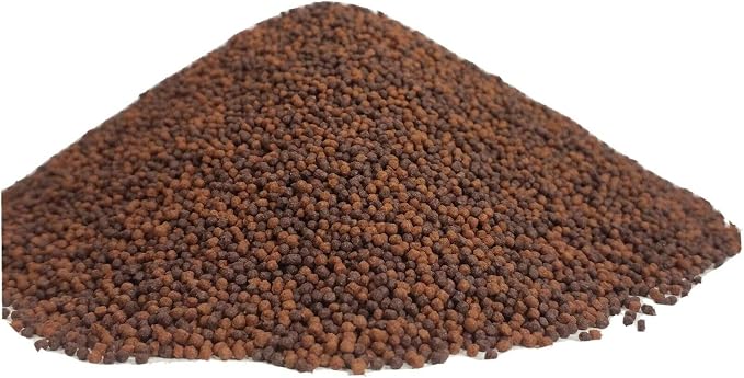 0.5-0.8mm Premium Mix of California Blackworm & Intense Red Coloring Floating Pellets All Cichlids, Tropical Fish and All Koi & Pond Fish - 1/4-lb
