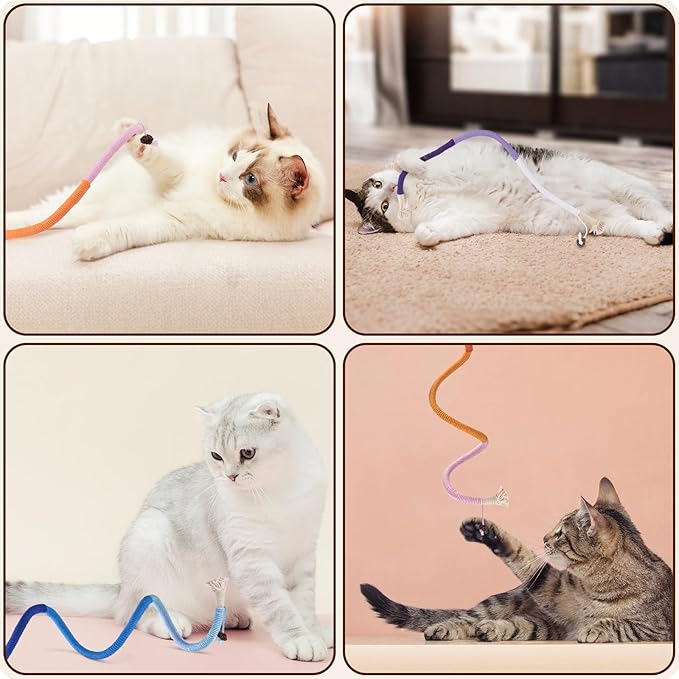 TINDTOP Cat Toys Chew Ropes, 3 Pack Interactive Cat Nip Kicker Toy for Indoor Kittens, Teeth Cleaning Toy for All Breeds, 19.5 Inches (50cm) | for Indoor Kittens, Teeth Cleaning Toy for All Breeds, 19.5 Inches (50cm)