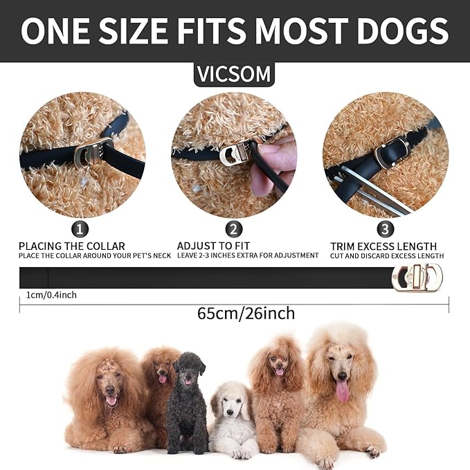 4 Pack Flea & Tick Protection for Dogs, 32-Month Waterproof Adjustable Repellent Collar, Long-Lasting Pest Prevention for Small Medium Large Breeds, Black