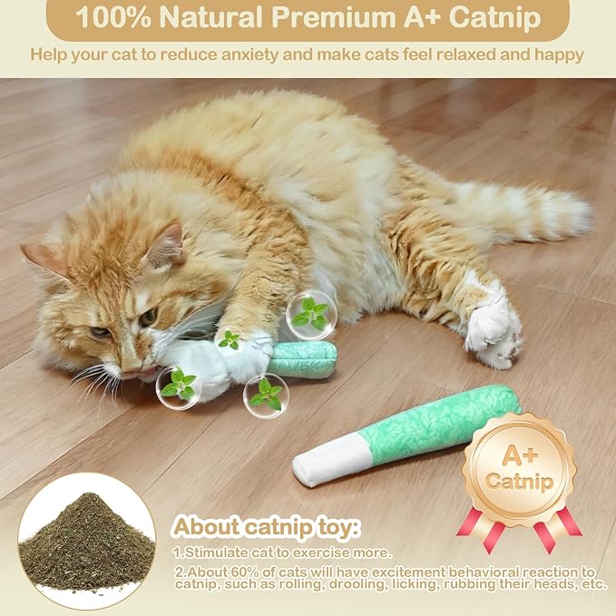 Tocirelo Catnip Toys and Silvervine Sticks for Cats