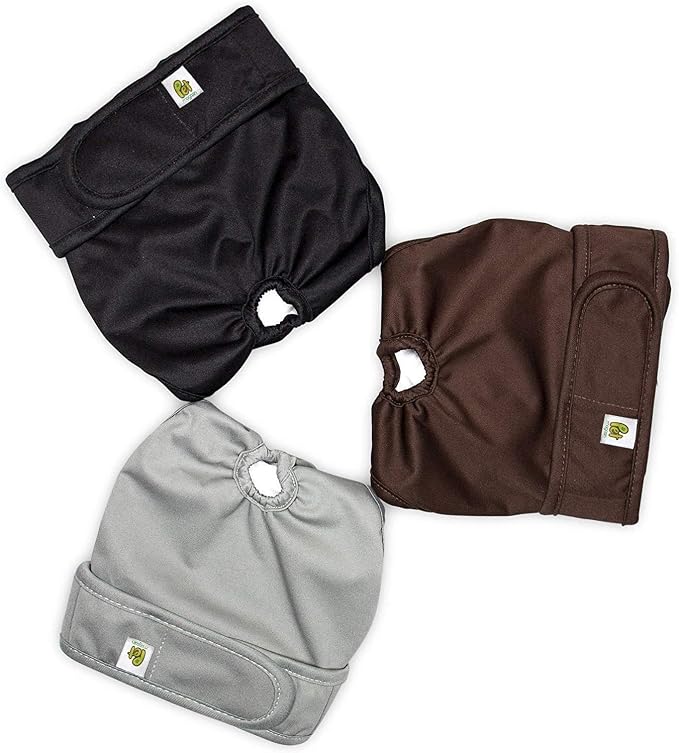 Pet Magasin® Super Absorbent Reusable Dog Diapers for Females (3-Pack) - Ideal Heat Solution, Washable Doggie Diapers for Female Dog - Perfect Doggie in Heat & Period (Original, XS (10”-12” Waist))