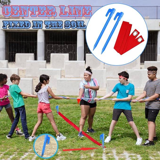 40 Feet Tug of War Rope for Kids and Adults, Outdoor Games Summer Outdoors Yard Backyard Camping Lawn for Field Day Family Reunion Birthday Party Team Building Activities Carnival Games-Colours