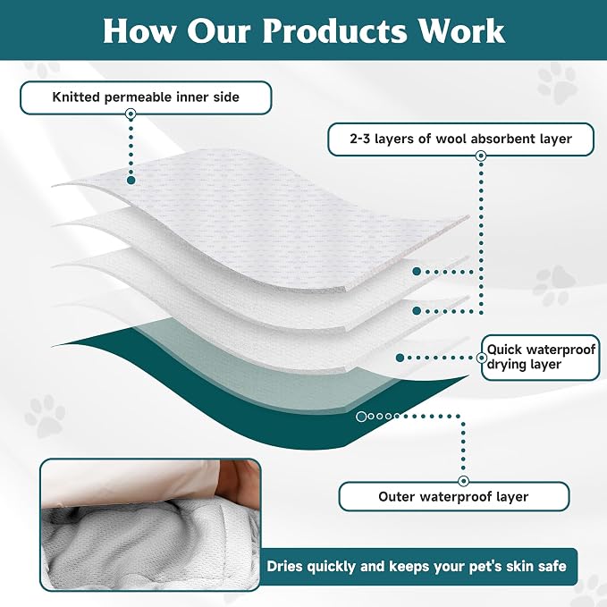 5 Pack Dog Diapers Male, High Absorbing Dog Wraps, Belly Bands for Male Dogs with Incontinence or Frequent Urination, Washable Doggie Diapers Green L