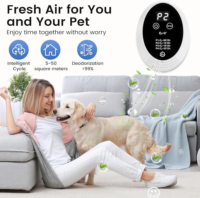 Limpin Air Purifier for Cat Litter Box, Pet Odor Control Air Cleaner & Cat Litter Deodorizer for Pet Room, Mini Air Freshener for Bathroom, Bedroom, Kitchen, Closet & Small Spaces(1)
