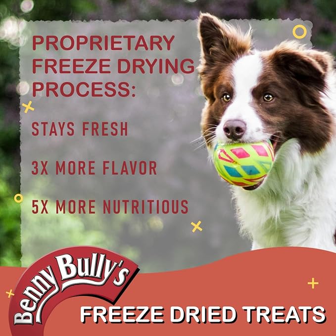 Benny Bullys Bison Liver Chops Dog Treats - 243g/ 8.6oz