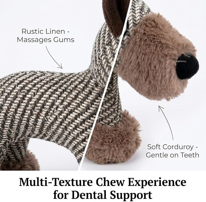 Dog Toys for Aggressive Chewers, an Indestructible Puppy-Shaped Plush Comfort Toys. Indoor-Outdoor Emotional Support Pet Toy, Built-in Squeaker Toy for Medium, Small, and Toy-Breed Dogs