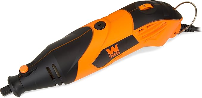 WEN 23114 1.4-Amp High-Powered Variable Speed Rotary Tool with Cutting Guide, LED Collar, 100+ Accessories, Carrying Case and Flex Shaft