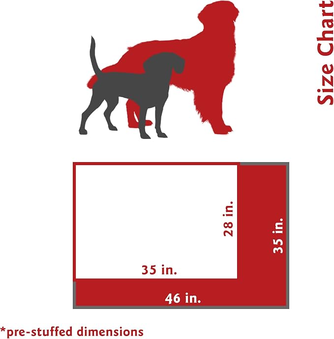 Majestic Pet Rectangle Large Dog Bed Washable – Non Slip Comfy Pet Bed – Dog Crate Bed Super Value Pillow Dog Bed – Dog Kennel Bed for Sleeping - Dog Bed Large Breed 46 x 35 Inch – Villa Pearl
