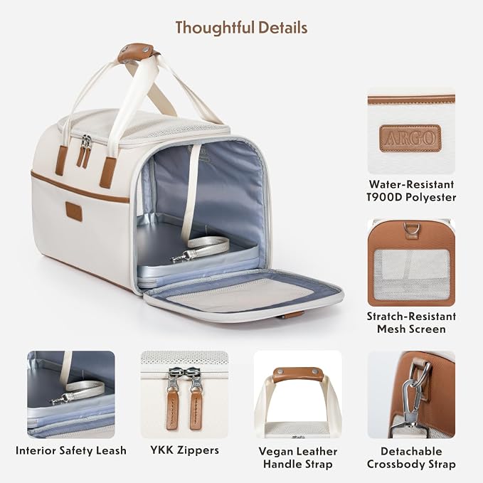 Traveler's Choice Argo Pawsport to Adventure Pet Carrier, Tan