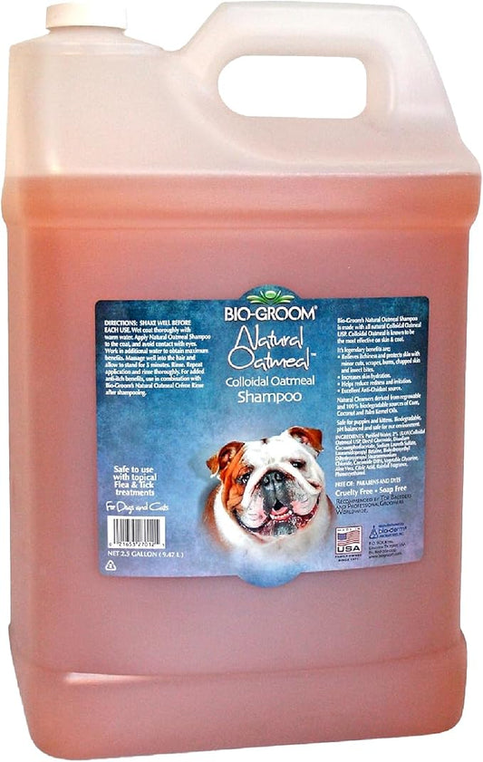 Bio-Groom Oatmeal Dog Shampoo-for Allergies and Itching, Cruelty-Free, Dog Bathing Supplies, Puppy Shampoo for Sensitive Skin, Made in USA, Anti-Itch Dog Products-2.5 Gallons